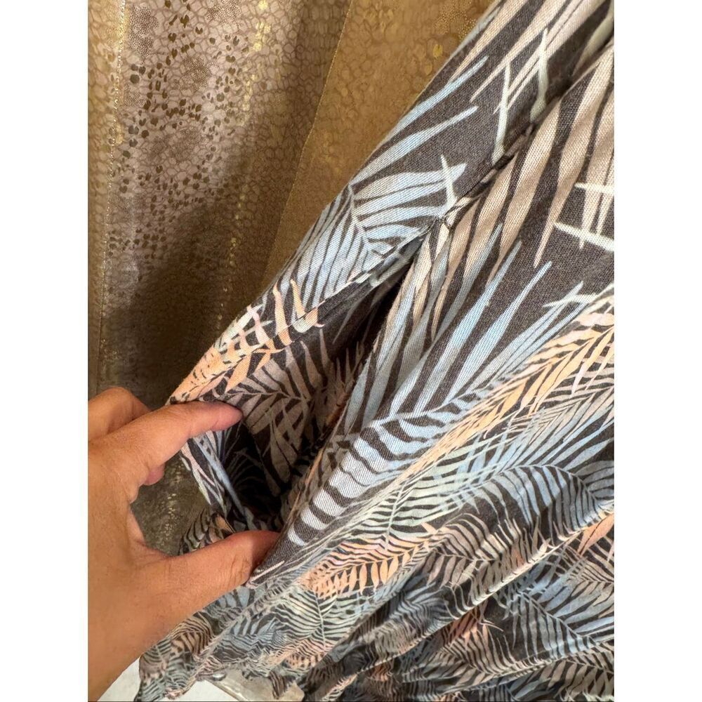 Natural Reflections Colorful Palm Leaf Springtide Modal Jumpsuit XL/XXL - Picture 5 of 7